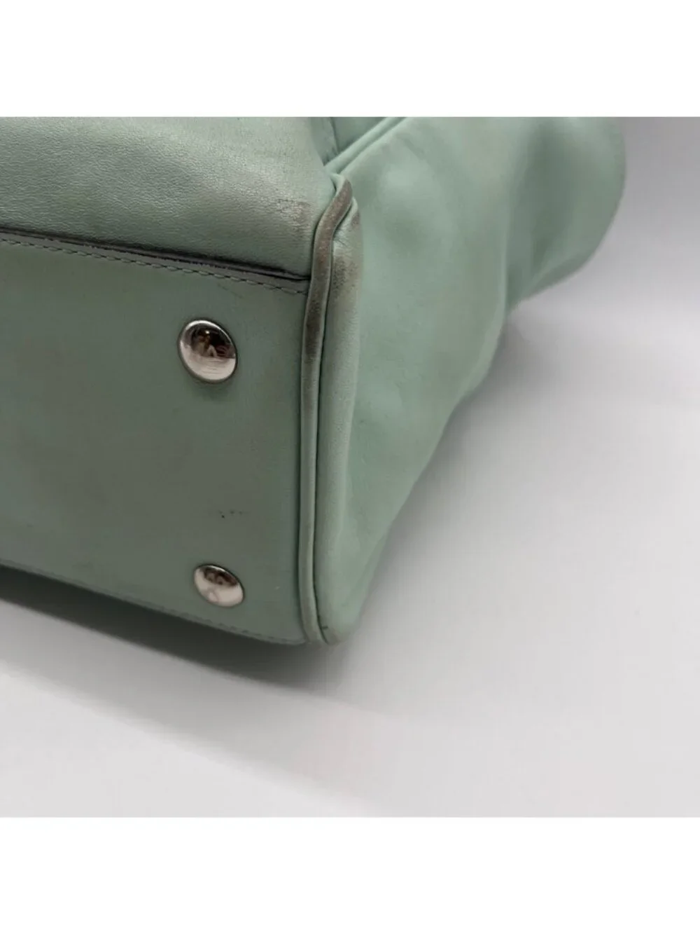 Coach Mint Legacy Candace Carryall Leather Satchel Bag 24201